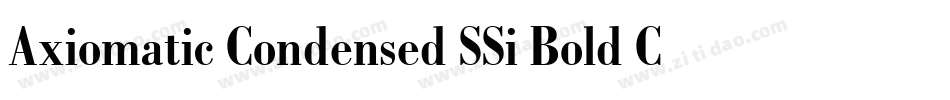 Axiomatic Condensed SSi Bold Condensed字体转换